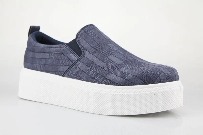 Womens Navy Slip On Sneakers