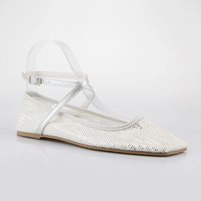 Womens Square Toe Flat Shoes